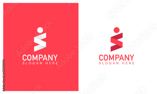 Corporate company logo design template. Human logo. Vector design logo. 