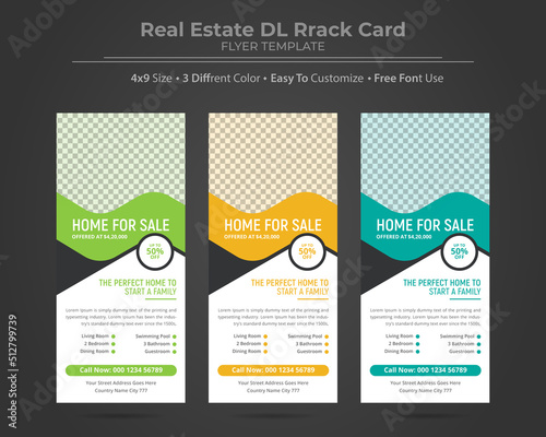 Real Estate Rack Card Template Design