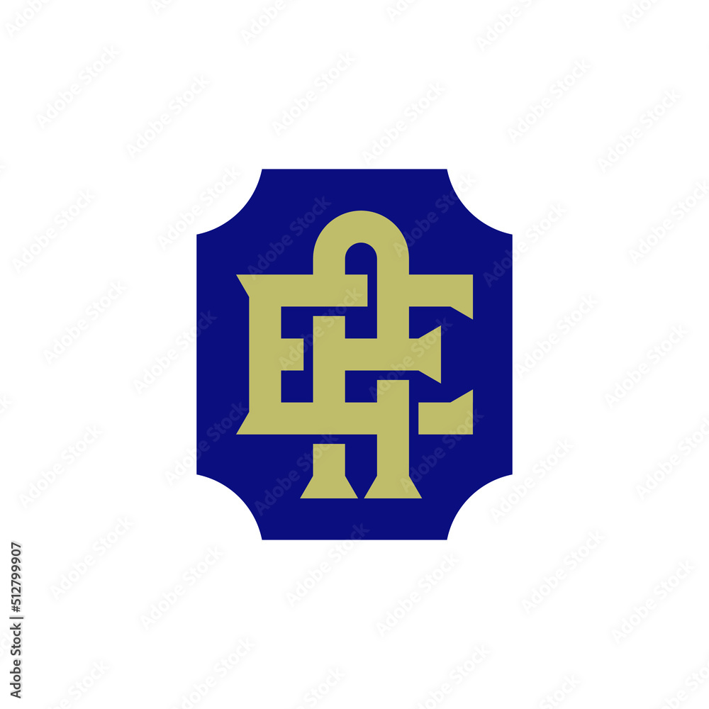 Obraz premium Monogram Initial letter E and A, E A, AE , overlapping interlock monogram logo