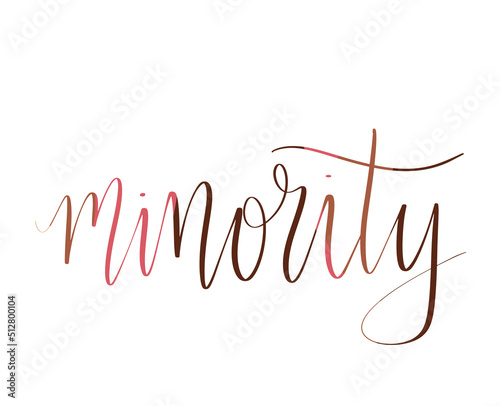 National minority mental health awareness month July poster with handwritten brush lettering