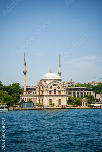 The Dolmabahce mosque view from the Bosphorus - Istanbul, Turkey