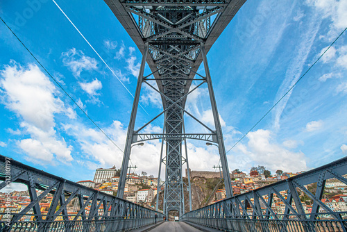 Simetria da Ponte D. Luís no Porto, Rio Douro, Portugal photo