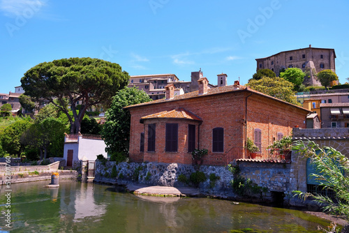 panorama Capodimonte lake of Bolsena Italy