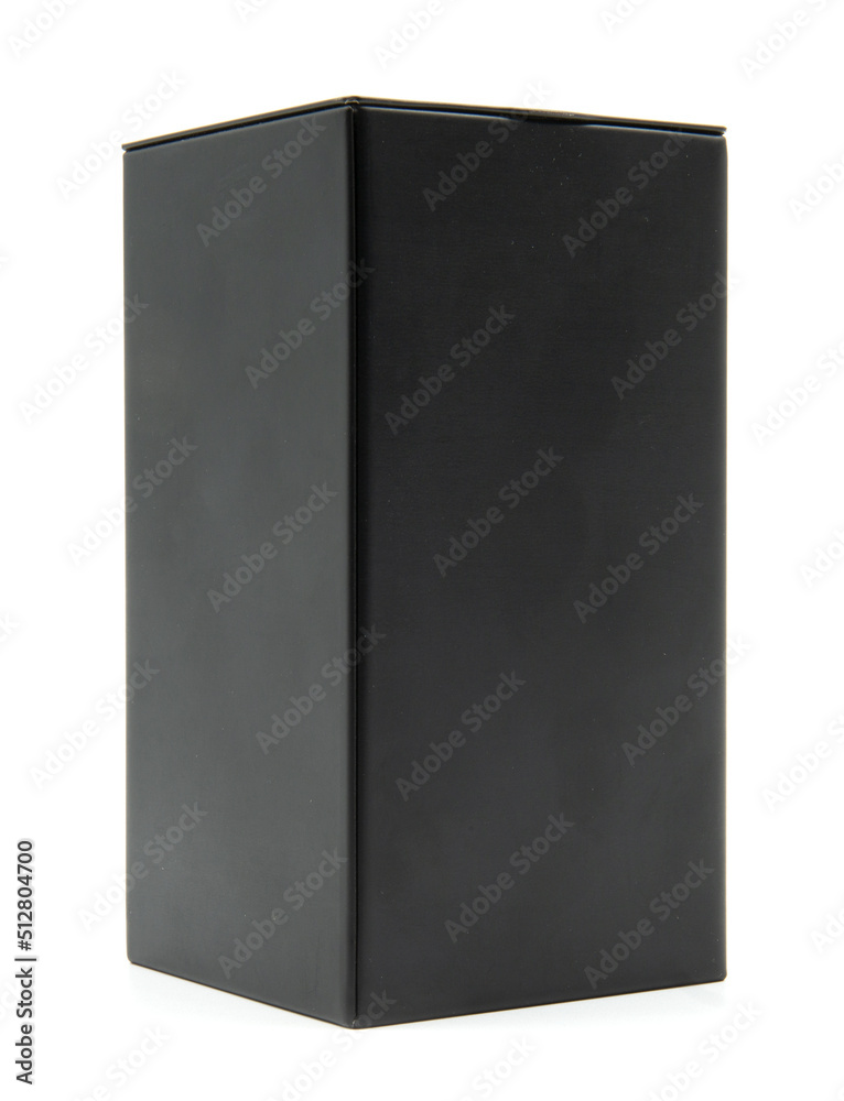 Black Packaging container isolated on white background Black Packaging container isolated on white background
