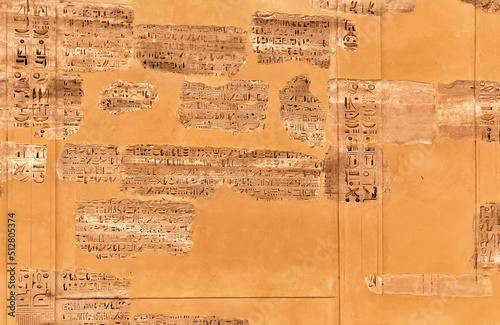Obraz na płótnie Hieroglyphic carvings in the Temple of Luxor, Karnak Temple, Egypt w salonie