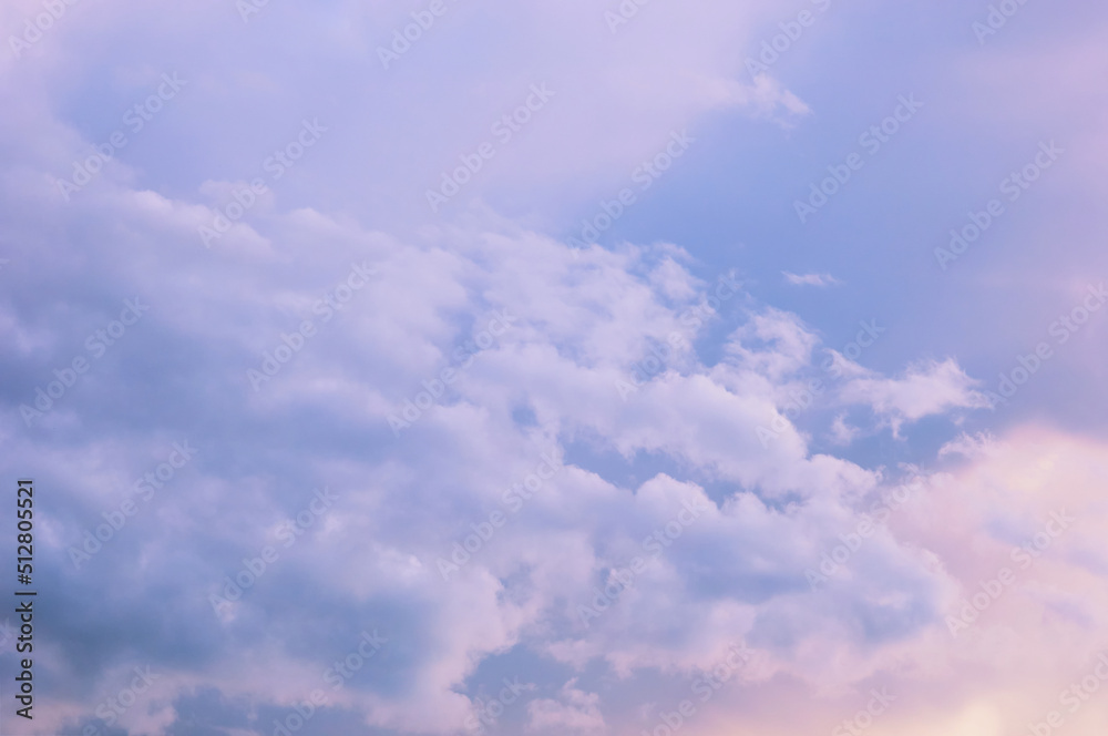 Clouds in the blue sky. Abstract background.