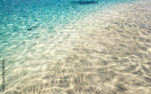 Shallow clear water in sea