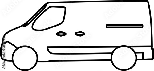 organic vector cartoon van line