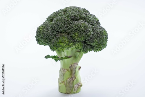 Broccoli green white healthy diet. ingredient stem