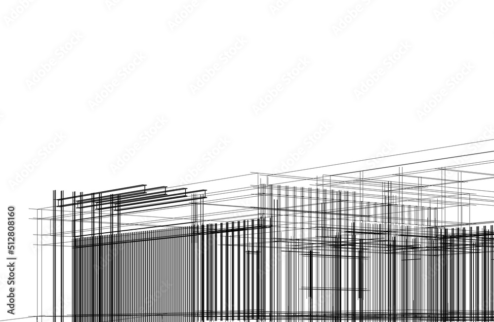 architectural sketch of a building architectural sketch of a building