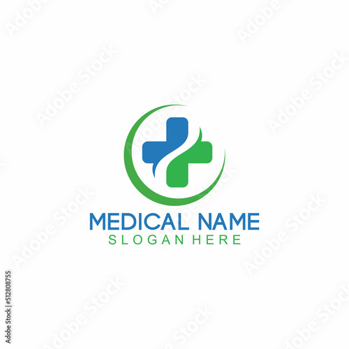 Medical cross vector icon illustration design template