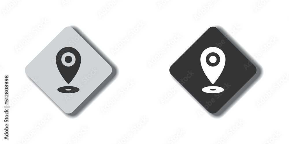 Pointer icon. Navigator or guide symbol. Pin point icon. Location pointer. Flat vector illustration. Pointer icon. Navigator or guide symbol. Pin point icon. Location pointer. Flat vector illustration.