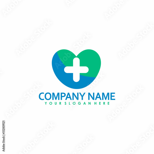 Medical logo, medical center logo template vector