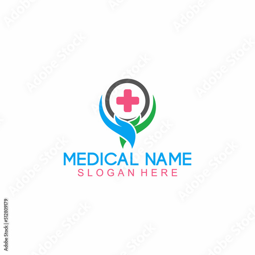 Cross Sign Medical Logo Health Symbol Pharmacy Icon. Flat Vector Logo Design Template Element