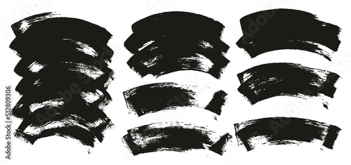 Flat Sponge Regular Artist Brush Curved Background High Detail Abstract Vector Background EXTRA Set 