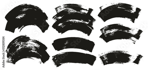 Flat Sponge Regular Artist Brush Curved Background High Detail Abstract Vector Background EXTRA Set 