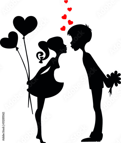 silhouette of a couple