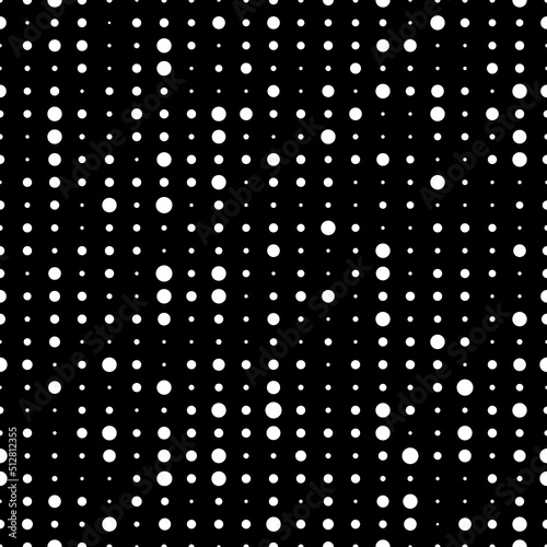 Vector seamless texture. Modern geometric background with regularly spaced dots of varying sizes. 