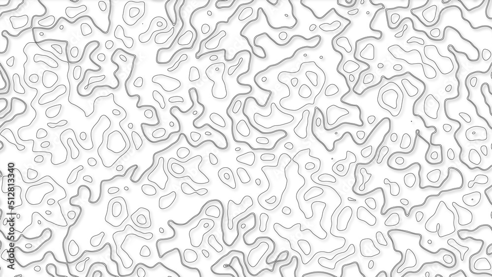 White wave paper curved reliefs abstract background, Abstract topographic contours map background. Geographic mountain relief. Abstract lines background. Contour maps. Business concept.