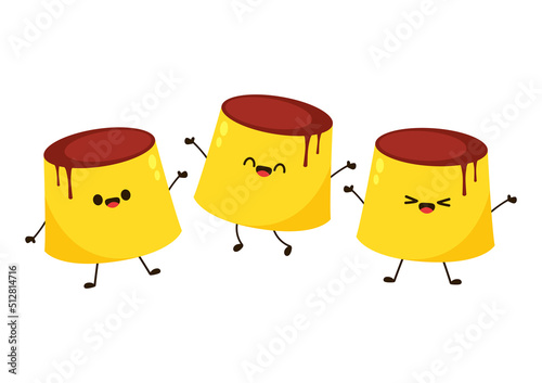 Pudding vector. symbol. pudding character design.