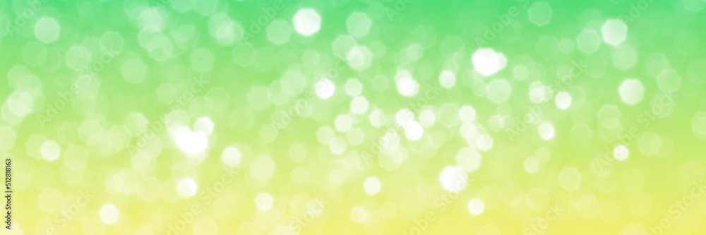 Summer green sparkling glitter bokeh background, banner texture. Abstract defocused lights header. Wide screen wallpaper. Panoramic web banner with copy space for design Summer green sparkling glitter bokeh background, banner texture. Abstract defocused lights header. Wide screen wallpaper. Panoramic web banner with copy space for design