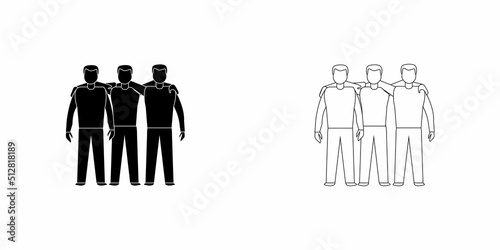 Friendship icon isolated on white background.