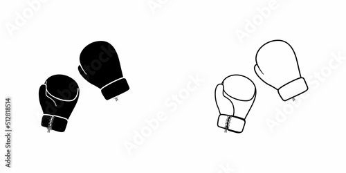 Boxing gloves icon isolated on white background.