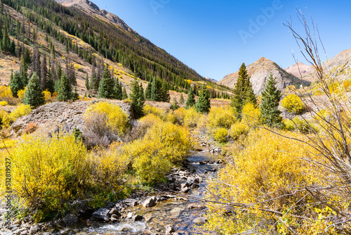 San Juan Mountains along the Alpine Loop Trail near Silverton, Colorado