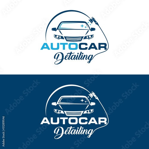  auto detailing servis logo design template