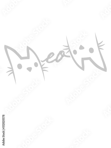 Text Logo Meow Katzen 