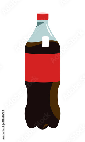 black lemonade - cola drink - bottle - icon