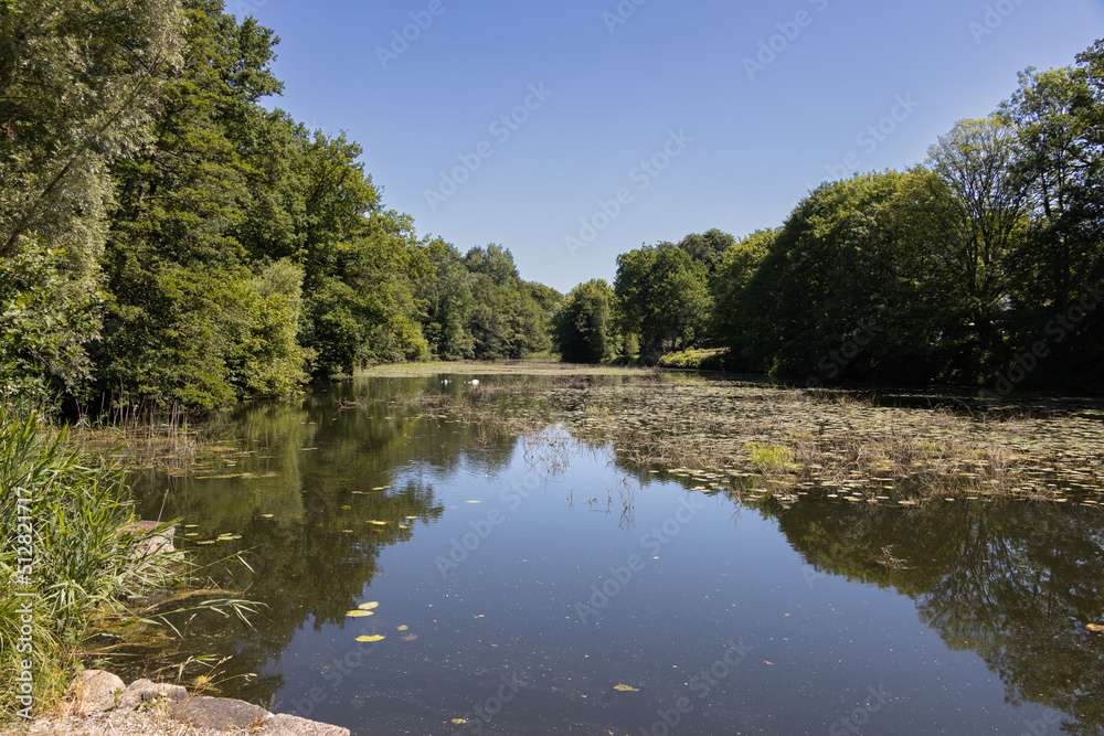 View over the mill pond from Aumühle