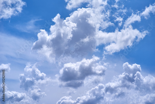 The blue sky with clouds background