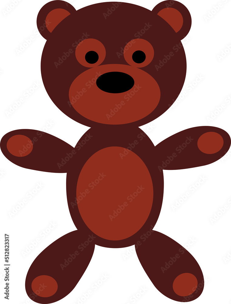 vector illustration of an isolated brown teddy bear vector illustration of an isolated brown teddy bear
