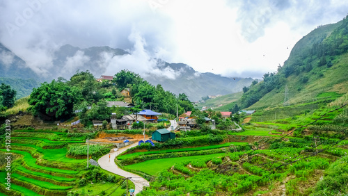 Beautiful scenery of Cat Cat village,a highland cultural village in Sapa,Lao Cai Province,north-west Vietnam.
