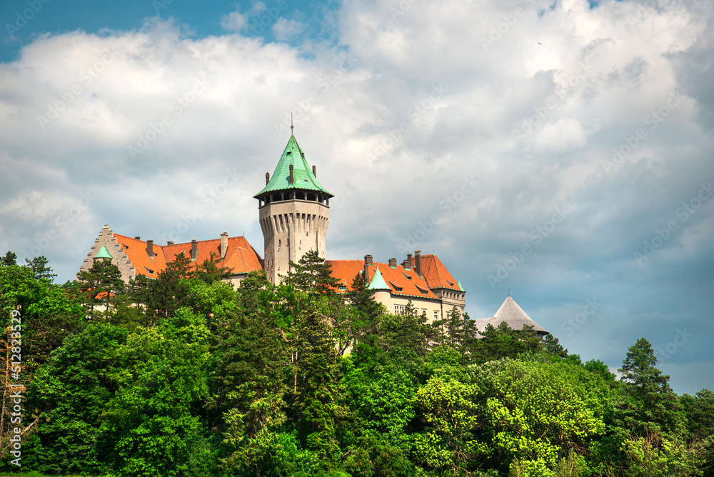 Beautiful castle in the Slovakia. Smolenice castle, Europe. Slovakia-castles. 