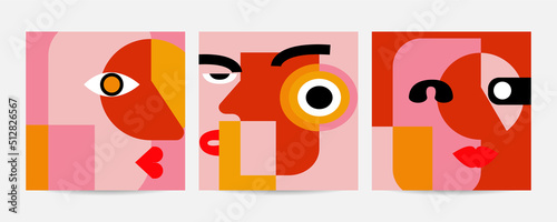 Modern abstract covers set, minimal covers design. Colorful geometric background, vector illustration.
