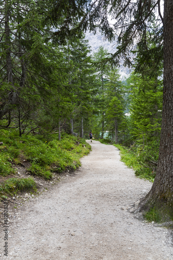 Fototapeta premium Lago di Braies, beautiful lake in the Dolomites