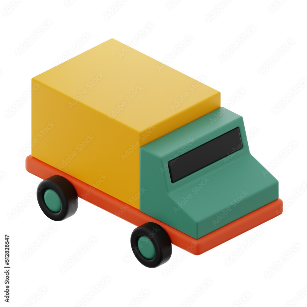 delivery truck premium user interface design icon 3d rendering on isolated background delivery truck premium user interface design icon 3d rendering on isolated background