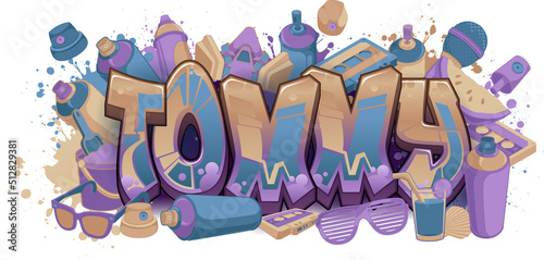 Graffiti Styled Urban Street Art Tagging Design - Tommy