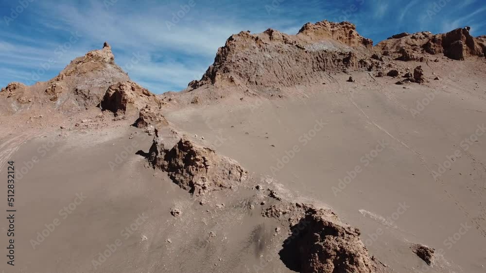 Drone flight over the Atacama Desert. Chile Drone flight over the Atacama Desert. Chile