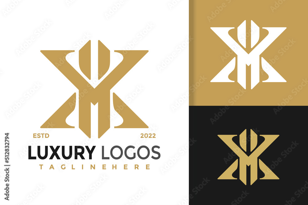 Letter M or X Luxury Elegant Modern Logo Design Vector Template Letter M or X Luxury Elegant Modern Logo Design Vector Template