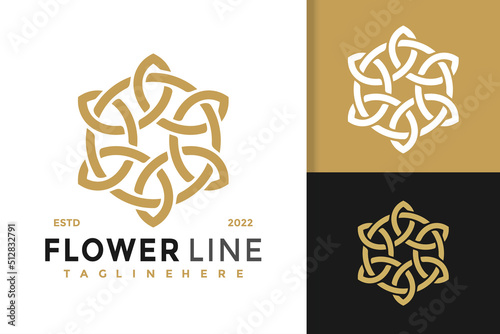 Luxury Flower Elegant Modern Logo Design  Vector Template