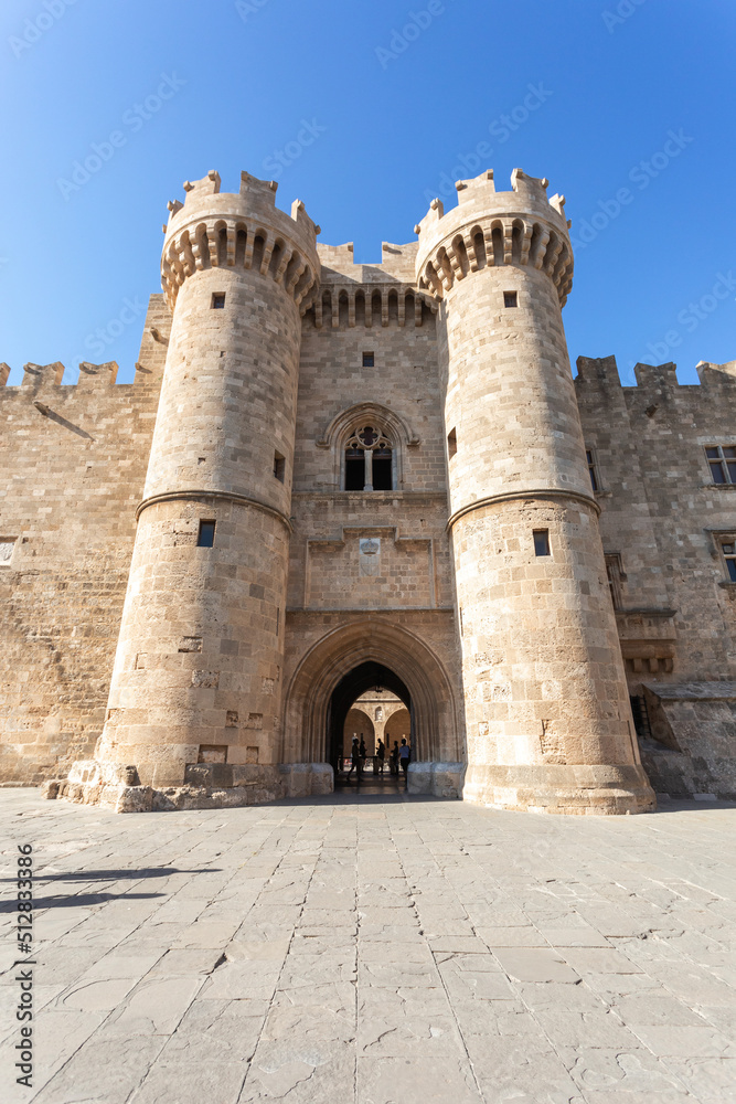 Rhodes Fortress or Palace of the Masters on Rhodes Island, Greece