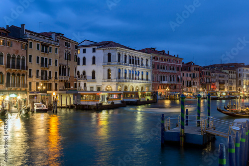 The Grand Canal in Venice on a summer evening