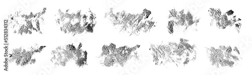 Grunge oil paint abstract stains set. Oil paint brush daubs and smears. Paint splatter backgrounds. Paint brush dirty strokes textures. Quirky scribbles. Rough grungy overlays.