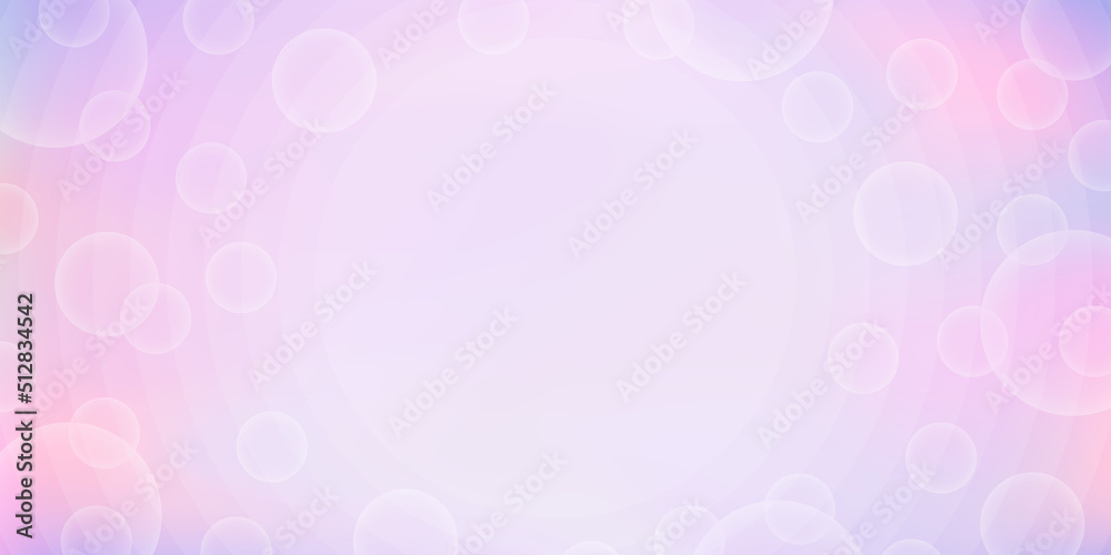 Light pink blurred background with abstract color gradient and bubbles
