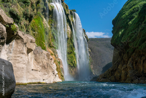 Facsinating and Picturesque Tamul Waterfall in La Huesteca Potosina, San Luis Potosi, Mexico