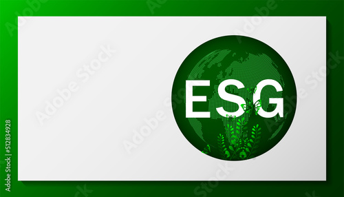 Banner ESG - Environmental, Social and Corporate Governance. concept of business trend. vector design illustration.