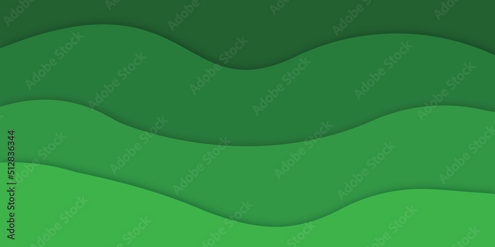 Modern green abstract vector background in paper art style, web banner. Modern green abstract vector background in paper art style, web banner.